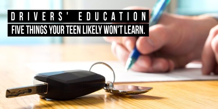 Auto-Five Things Your Teen Likely Won't Learn Through Drivers' Education